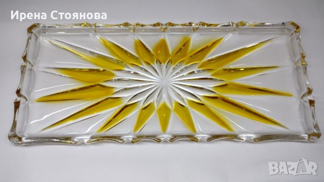 Винтидж кристално плато Walther Crystal Glas, около 1970 година. 
, снимка 1
