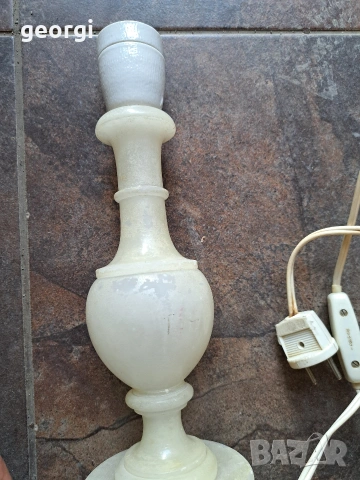 ретро италианска настолна лампа от алабастър 32/3, снимка 3 - Настолни лампи - 53141696