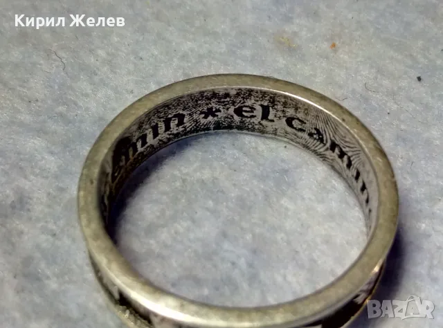 ЕЛ КАМИНО ПЪТЯТ Към САНТЯГО РИМОКАТОЛИЧЕСКИ СРЕБЪРЕН ПРЪСТЕН ЛАКИРАНО СРЕБРО 925 АРТ ИЗРАБОТКА 48886, снимка 8 - Антикварни и старинни предмети - 49913134