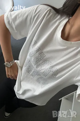 Miu Miu дамски памучни тениски Два цвята , снимка 3 - Тениски - 49853706