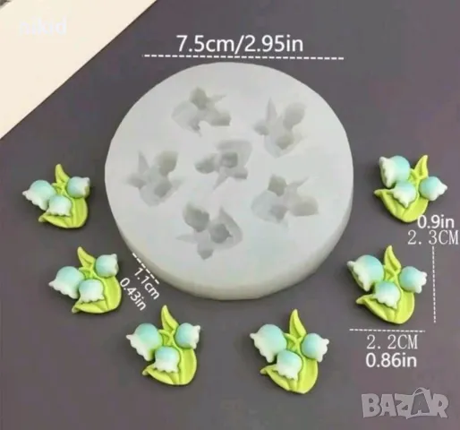 Малки момина сълза цветчета цветя силиконов молд форма фондан шоколад смола декор