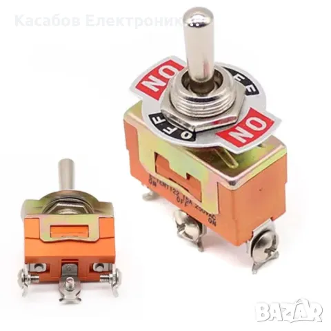 E-TEN1122 Ключ с 3 положения ON-OFF-ON 3-позиционен превключвател 250V 15A, снимка 1 - Друга електроника - 47913756