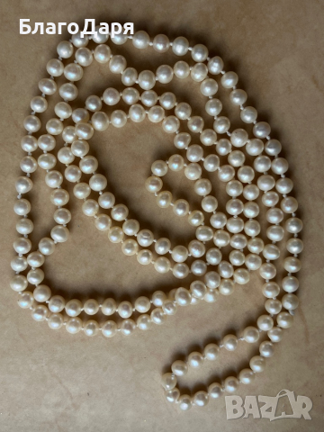 Колие морски перли, снимка 2 - Колиета, медальони, синджири - 45057944