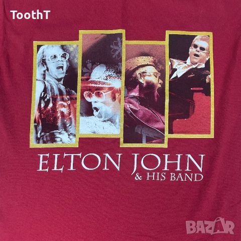 Elton John& His Band vintage T-Shirt, снимка 2 - Тениски - 46773474