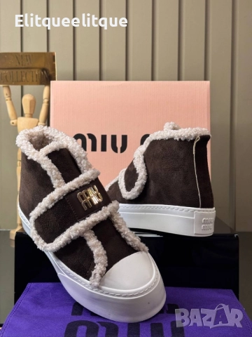 дамски пухени боти miu miu , снимка 3 - Дамски боти - 52415730