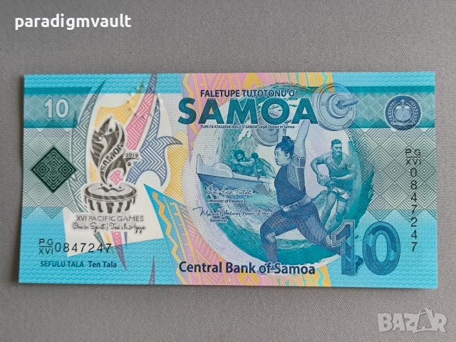 Банкнота - Самоа - 10 тала (юбилейна) UNC | 2019г.