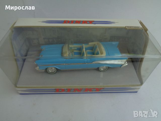 1:43 DINKY MATCHBOX CHEVROLET CONVERTIBLE КОЛИЧКА МОДЕЛ, снимка 2 - Колекции - 46112353