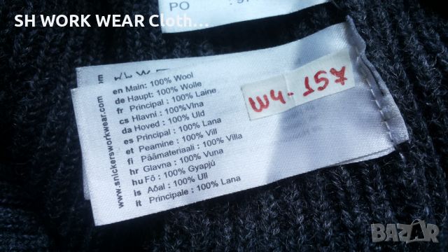 Snickers 2905 WOOL Work SWEATER размер L / XL работен пуловер 100% Вълна W4-157, снимка 16 - Пуловери - 45894053