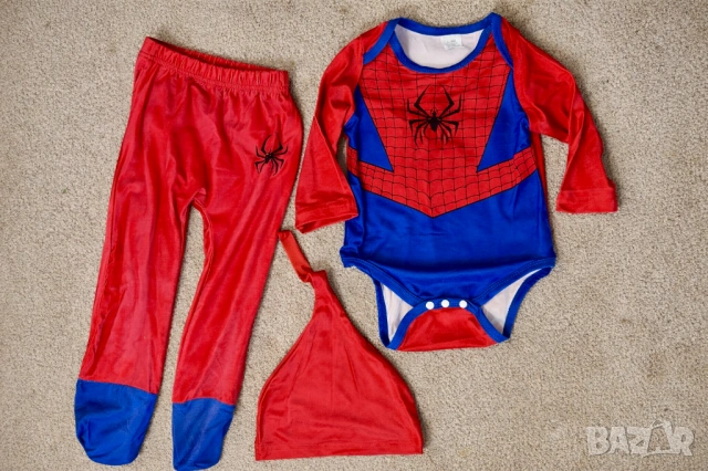 Бебешки костюм Спайдърмен 6–9 месеца