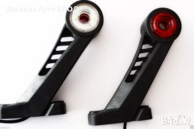 1бр. диодно ЛЕД LED рогче ЧЕРВЕНО/БЯЛО с 10 ДИОДА 24V, ВЪРТЯЩО