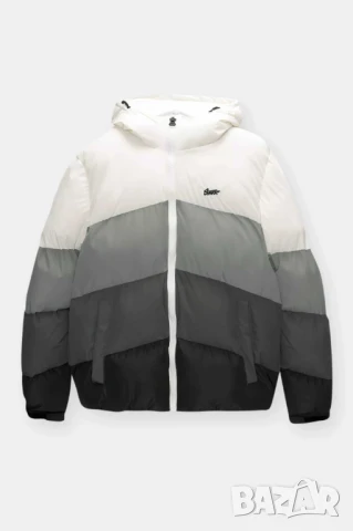 Мъжко пухено яке с десен на панели Pull&Bear STWD, 100% полиестер, XL