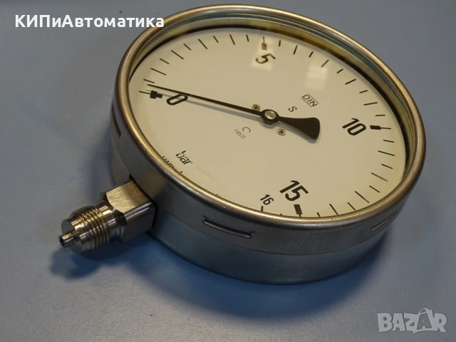 Манометър Bourdon HAENNI EN837 Ф160 mm, 16 bar pressure gauge, снимка 6 - Резервни части за машини - 53166372