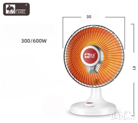 Преносим настолен електрически нагревател + функция вентилатор DN2, снимка 2 - Друга електроника - 52125870