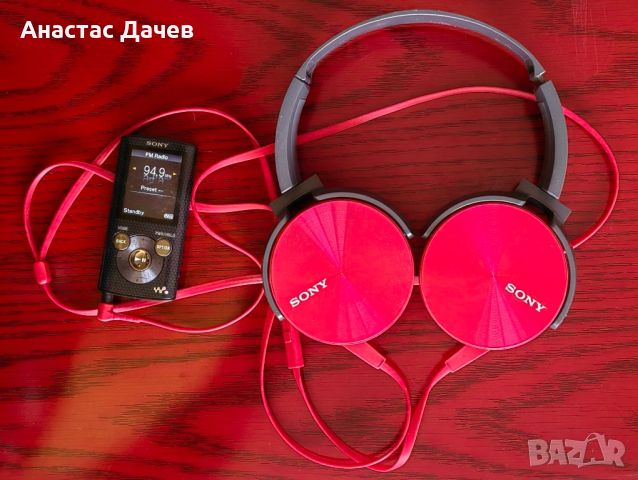 Комплект Слушалки -SONY MDR-XB450 и MP4 SONY, снимка 1 - Слушалки и портативни колонки - 46803564