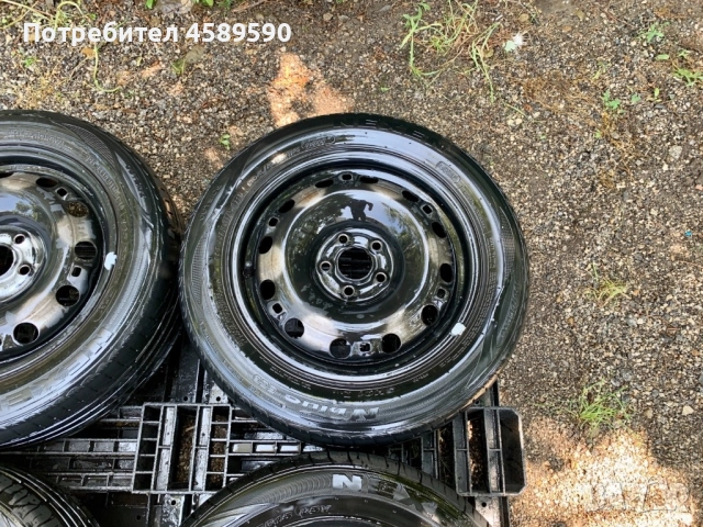 4бр.Оригинални железни джанти 15цола 5x100 + ГУМИ 195/55/15 за Vw,Audi,Skoda,Seat, снимка 6 - Гуми и джанти - 51809093