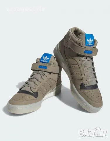 Мъжки маратонки ADIDAS Originals Forum Mid Shoes Brown, снимка 3 - Маратонки - 49205380