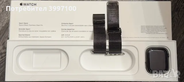 Apple Watch series 5, 44mm black , снимка 5 - Смарт гривни - 48021677