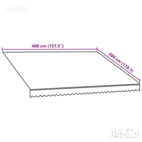 vidaXL Платно за тента, оранжево и кафяво, 400x300 см (SKU:145724), снимка 4 - Градински мебели, декорация  - 48361356