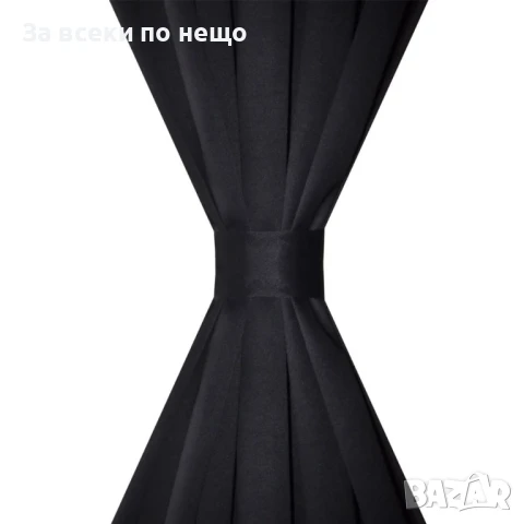 2 бр. Черни затъмняващи завеси с горен подгъв за корниз 135 x 245 cм Код P1019, снимка 3 - Пердета и завеси - 51223544