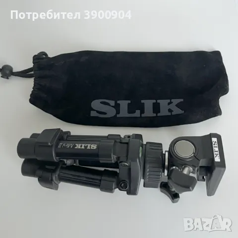 Статив SLIK MINI II и Velbon QRA-3 plate, снимка 1 - Чанти, стативи, аксесоари - 48977124