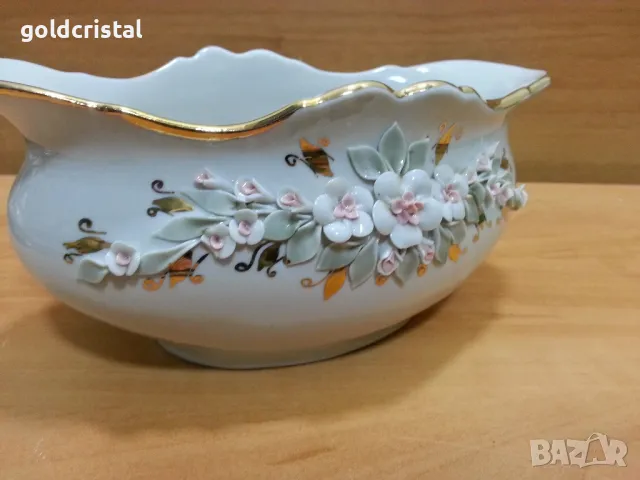 Стар руски порцелан купа фруктиера , снимка 3 - Антикварни и старинни предмети - 49691311