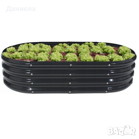 Овална леха за зеленчуци и цветя - модерна форма и здрава конструкция 240 х 120 х 30см, снимка 6 - Други - 53618311