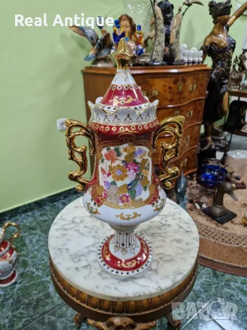 Много красива антикварна китайска порцеланова ваза , снимка 3 - Вази - 49685740