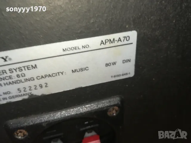 SONY APM-A70 MADE IN GERMANY-ВНОС SWISS G2408242134, снимка 17 - Тонколони - 47013093