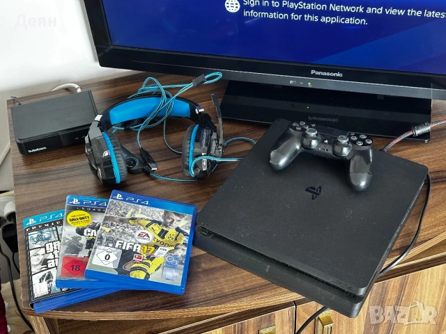 PS4 Sony PlayStation 4 Slim (500 GB), снимка 2 - PlayStation конзоли - 53386227
