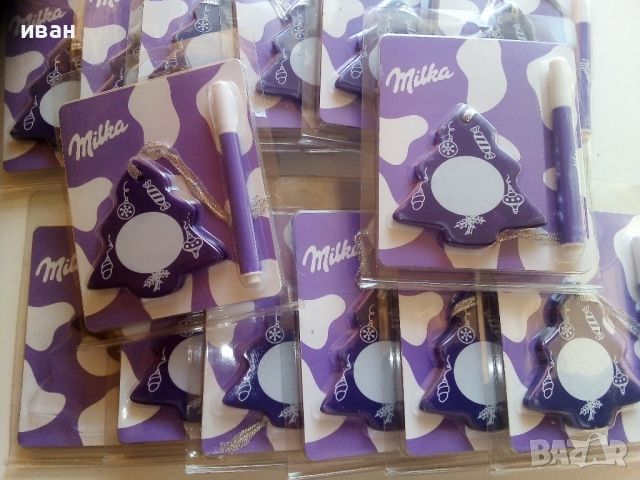 Коледна играчка Milka с маркер 46 броя нови, снимка 1 - Колекции - 46651911