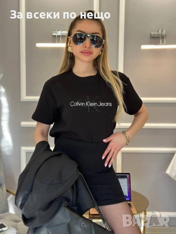 Calvin Klein Дамска Тениска👚Дамска Блуза С Къс Ръкав Келвин Клайн Код BS-49, снимка 2 - Тениски - 51256361