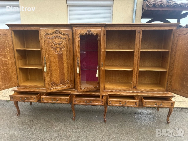 Голяма ретро холна секция с витрина, снимка 4 - Секции и витрини - 53958307