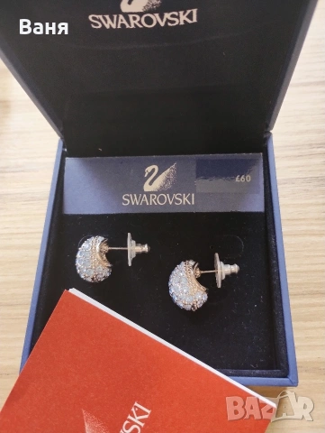 оригинални обеци Swarovski , снимка 7 - Обеци - 53579247