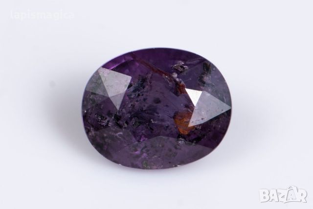 Виолетов сапфир 0.93ct нетретиран овална шлифовка, снимка 1 - Други - 46738851