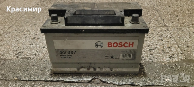 Акумулатор 70A- 12V Bosch Перфектен , снимка 3 - Аксесоари и консумативи - 53156980