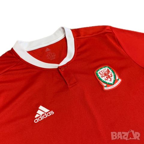 Оригинална мъжка тениска Adidas x Wales🏴󠁧󠁢󠁷󠁬󠁳󠁿 2018 | XXL размер, снимка 3 - Тениски - 46416946