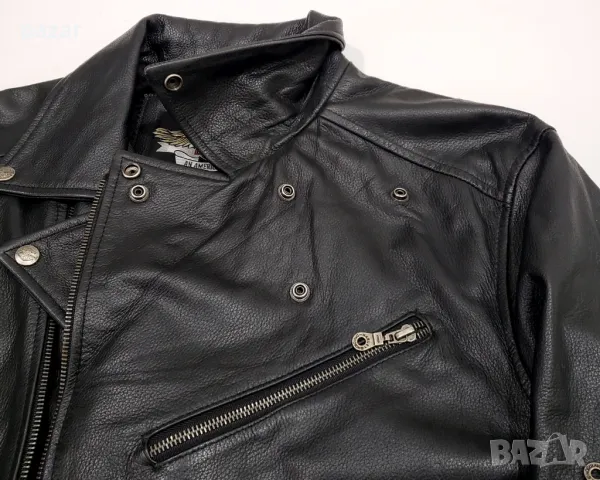 HARLEY DAVIDSON Харли Оригинално Кожено Рокерско Яке Рокерия L-XL, снимка 4 - Якета - 48339226