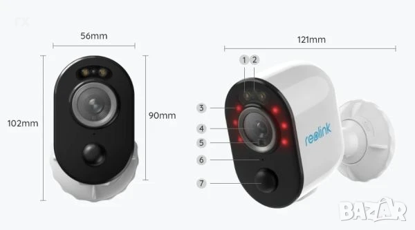 Reolink Argus 3 Pro 4MP 2K WiFi Камера с Батерия 