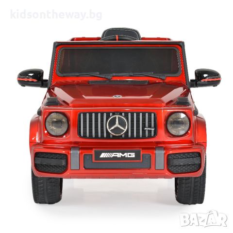 Акумулаторен джип Mercedes G63 червен металик, снимка 2 - Детски велосипеди, триколки и коли - 46386776