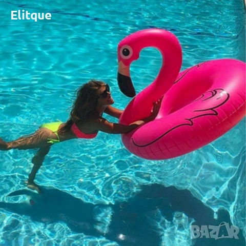Надуваем пояс Фламинго 90 см – стабилен и стилен аксесоар за плаж и басейн, издръжлив PVC дизайн, снимка 8 - Декорация за дома - 54219613