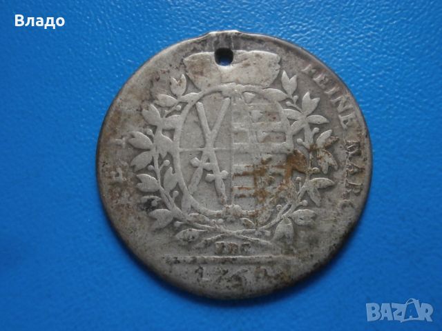 Сребърна монета 1 талер Сакосния Фридрих Август 1769, снимка 1