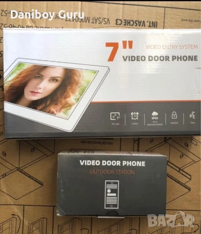 Smart видео домофон система, звънец с камера и 2 монитора, снимка 7 - Други - 53202530
