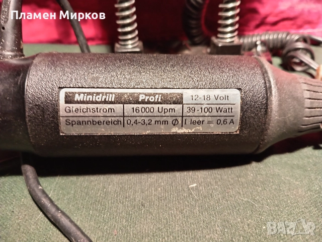 Две германски минидрелки и стойка, снимка 6 - Други инструменти - 52869620