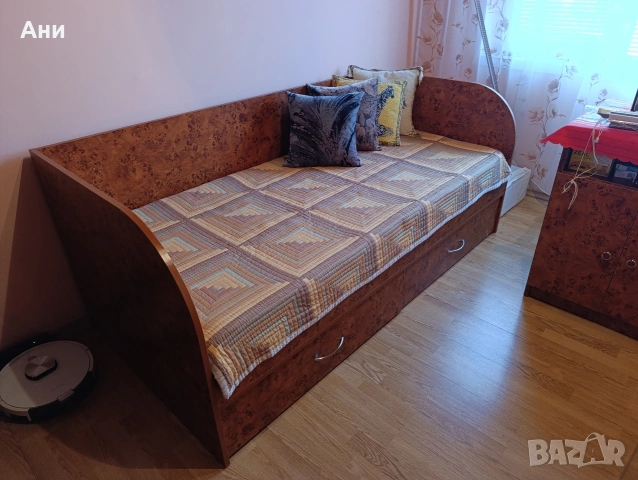 Комплект единично легло с матрак рамка и място за съхранение, снимка 2 - Спални и легла - 53753886