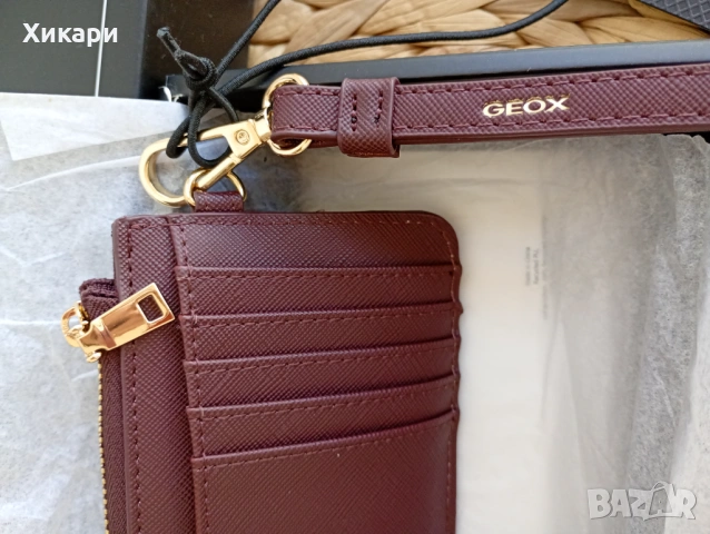 Оригинално дамско портмоне с калъф за карти Geox, снимка 2 - Портфейли, портмонета - 53809042