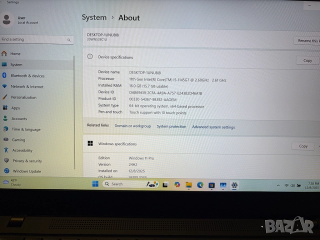 Lenovo ThinkPad T14s Gen 2 i5 11 Gen 16 GB Ram, снимка 5 - Лаптопи за работа - 52697330