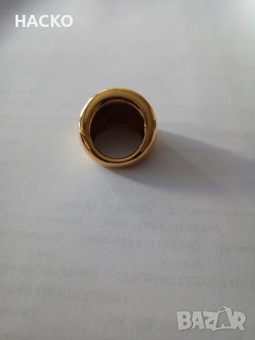 Дамски Mръстен Calvin Klein с Дебело Златно Покритие 23,5 тр. Размер 53. 100% Оригинален., снимка 4 - Пръстени - 53769270