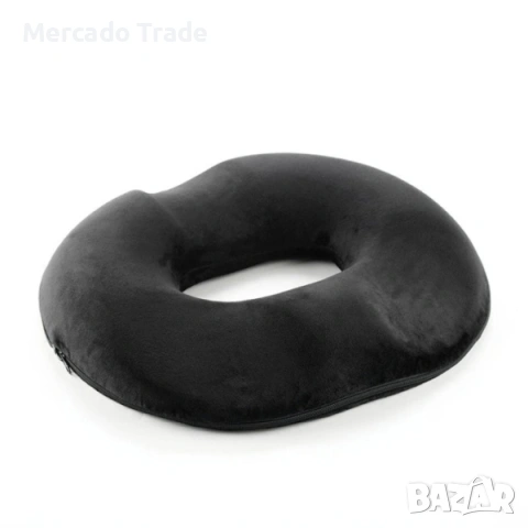 Ергономична ортопедична анатомична възглавница за сядане Mercado Trade, Мемори пяна, Черен, снимка 3 - Възглавници - 53167754