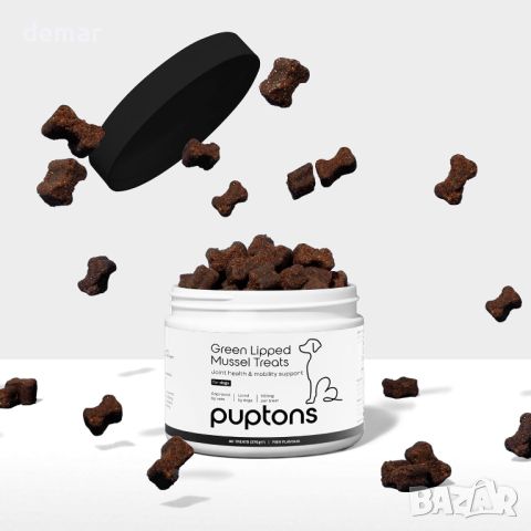 Puptons Лакомства за кучета със зеленоуста мида за болки в ставите, 600 mg, 90 лакомства , снимка 2 - За кучета - 46162531