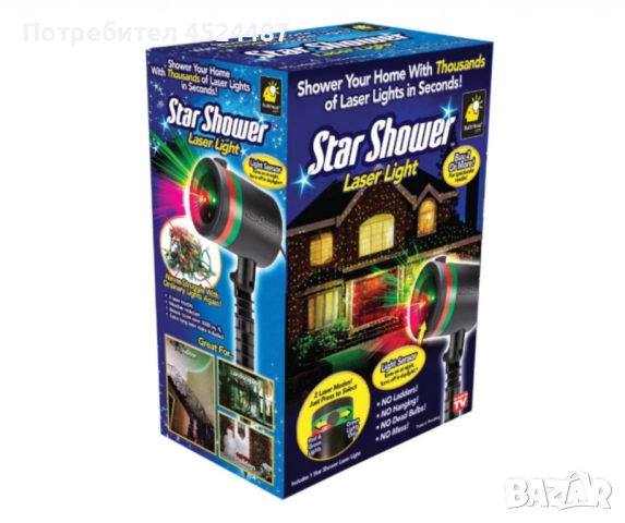 Лазерен прожектор Проектор за Коледна украса "Коледна лазерна лампа с Празнична светлина"